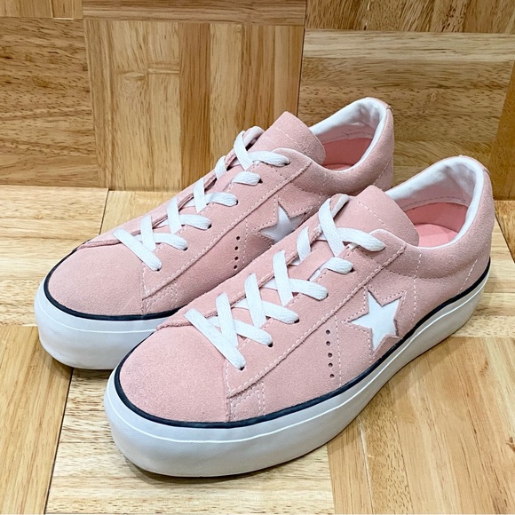 CONVERSE 564382C Chuck Taylor One Star Suede Platform Ox Bleached Coral Size 9 - Picture 4 of 16